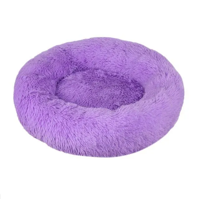 Super Soft Plush Pet Donut Lounger Bed for Dogs/Cats/Pets - All Sizes