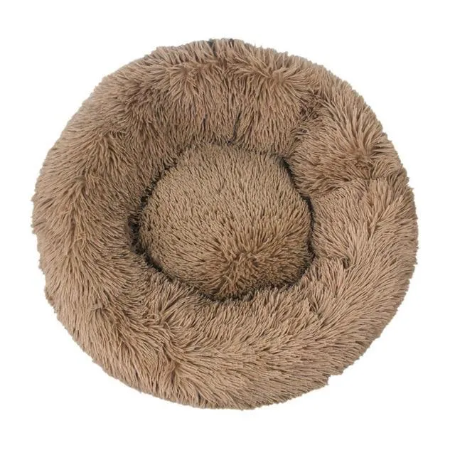 Super Soft Plush Pet Donut Lounger Bed for Dogs/Cats/Pets - All Sizes