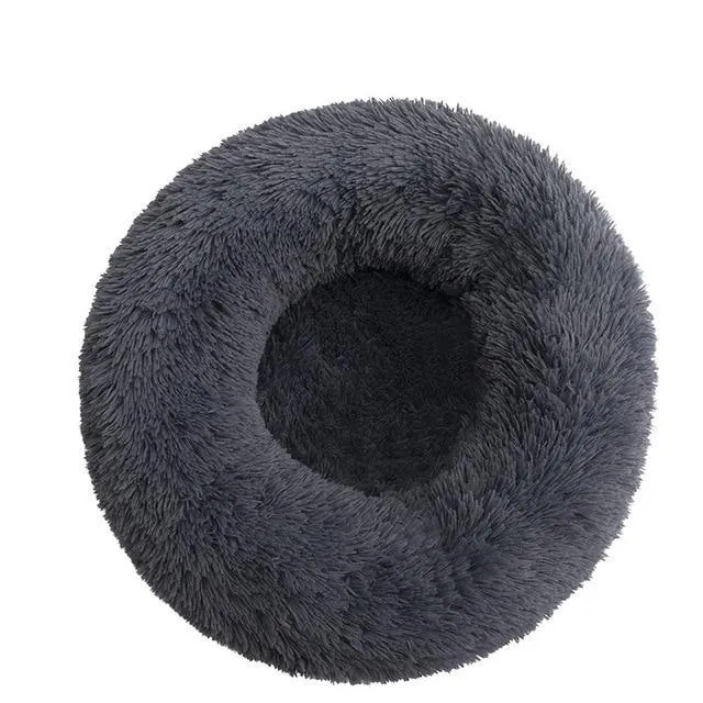 Super Soft Plush Pet Donut Lounger Bed for Dogs/Cats/Pets - All Sizes