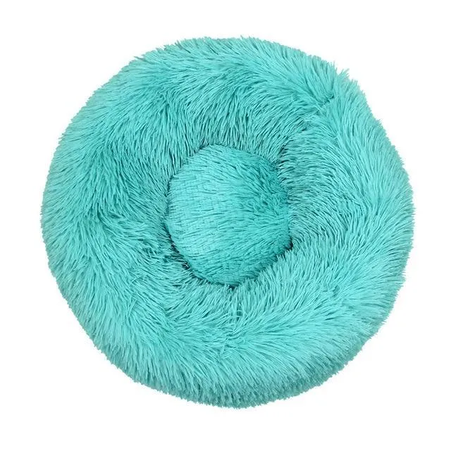Super Soft Plush Pet Donut Lounger Bed for Dogs/Cats/Pets - All Sizes