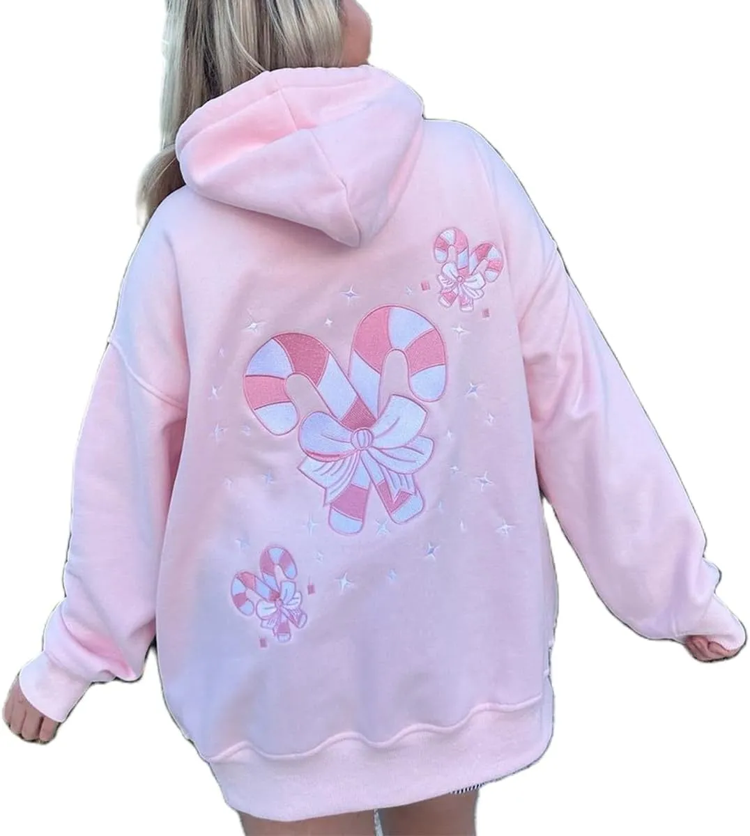 Surfing Graphic Hoodies for Women Y2K Long Sleeve Oversized Sweatshirt Teen Girls Preppy Pullover Sweater Hooded