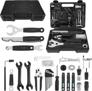 Swiss Tech 30 Piece Bike Repair Tool Kit, Bicycle Maintenance Tool Set with Storage Case, Bike Accessories for Mountain/Road/Park Bike