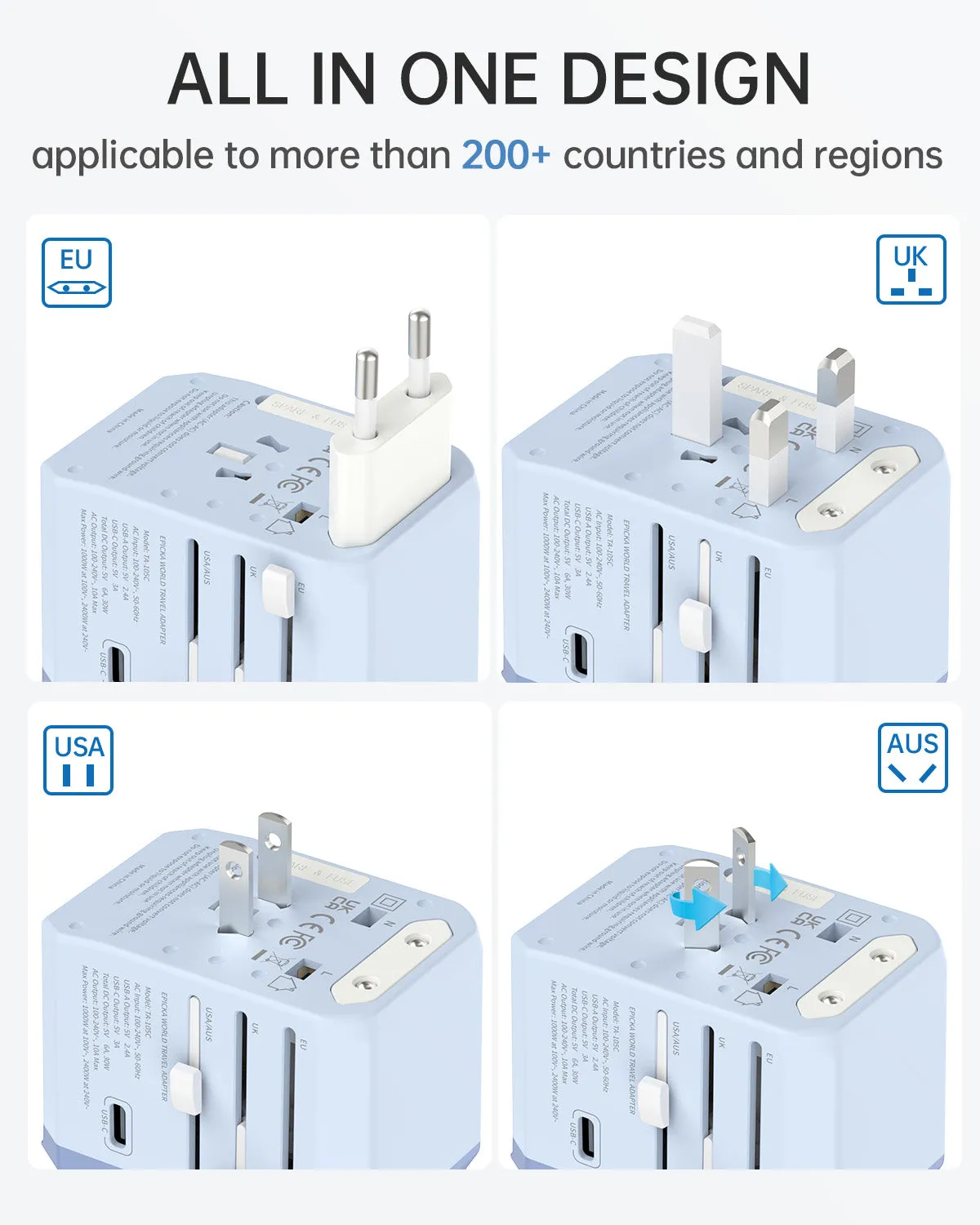 TA-105C Universal Travel Adapter