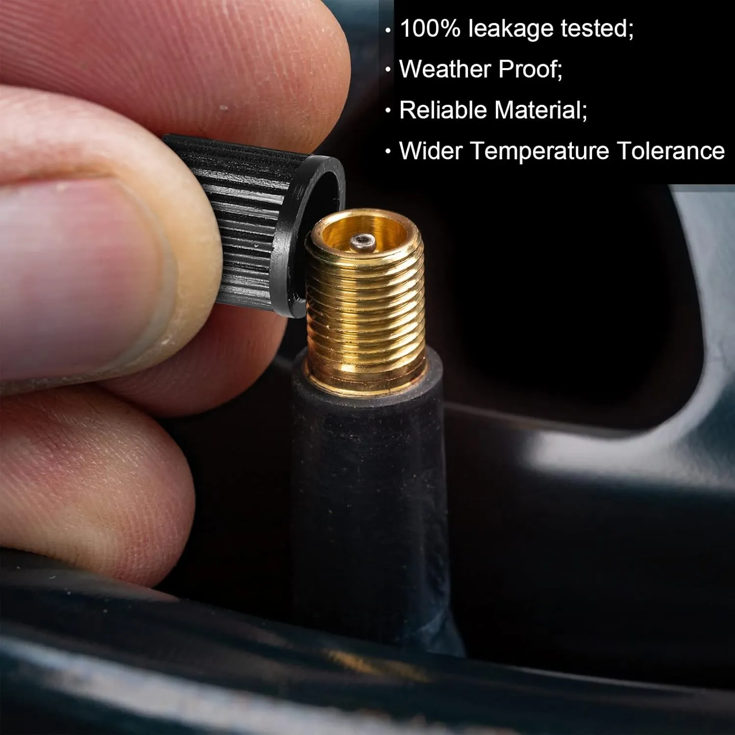Tallew Tr413 Valve Stems Tubeless Bulk Rubber Snap-in Valve Stems for 0.453 Inch Rim Holes, Black Standard Length Replacement Tool for Car Tubeless Replacement(150 Pieces)