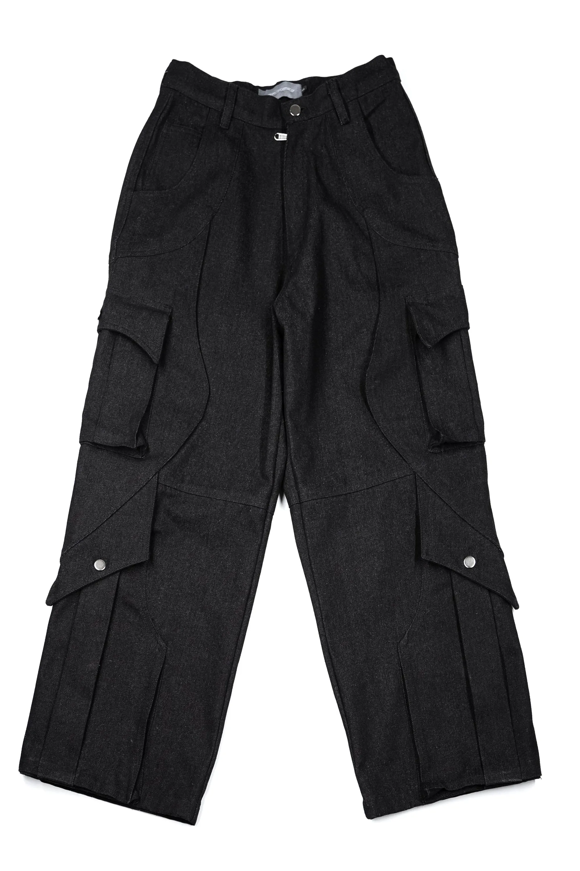 TAMASHI DENIM CARGO PANTS BLACK
