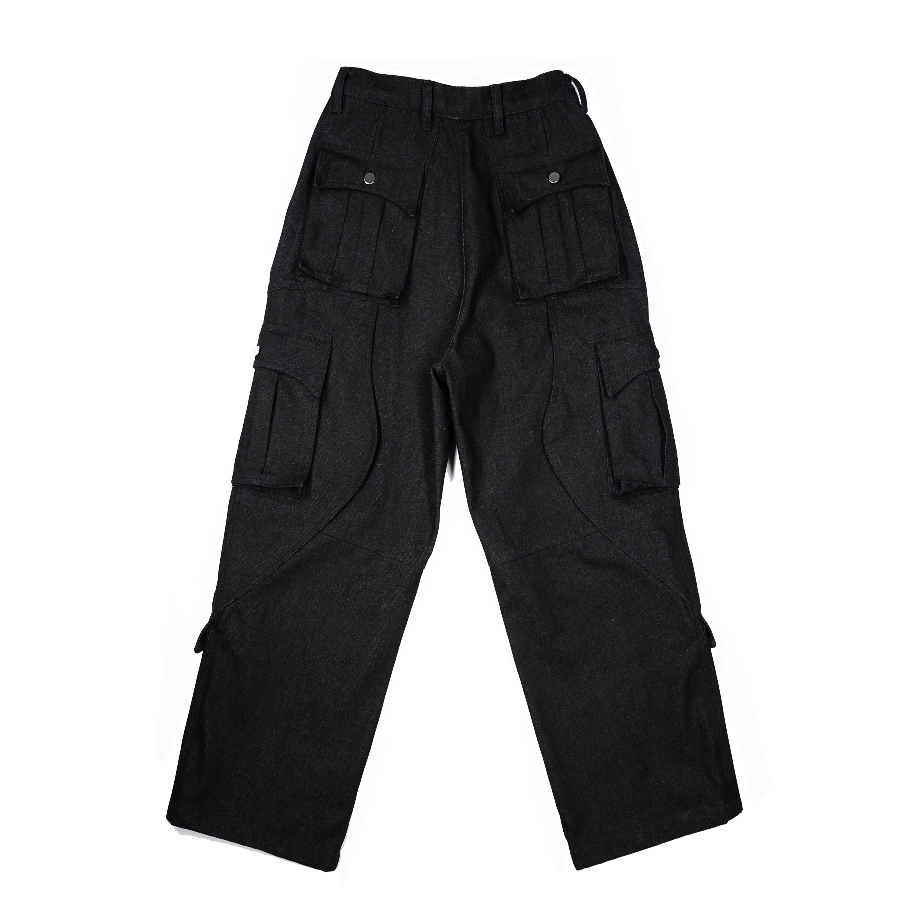 TAMASHI DENIM CARGO PANTS BLACK