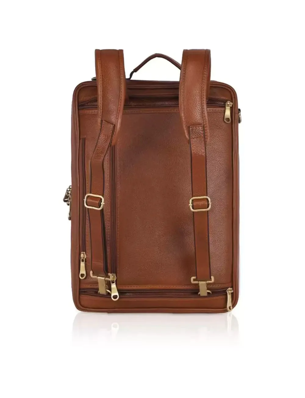 Tan Leather Office-cum-Laptop Bag