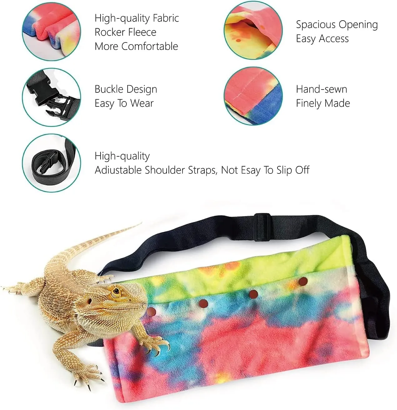 Tanks and Enclosures - Bearded Dragon Carrier and Leather Leash with Wings