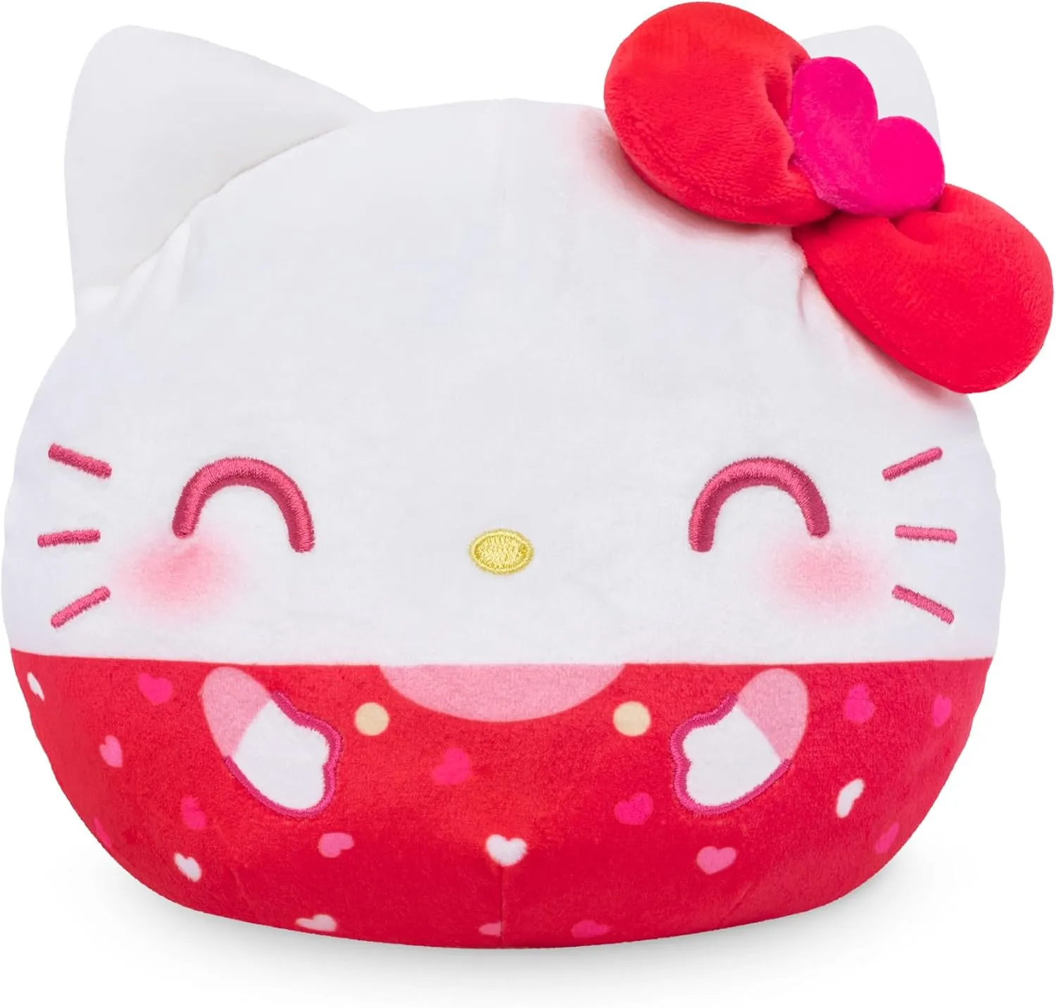 TeeTurtle Hello Kitty Reversible 6" Sanrio Plush - Pink and Red Hearts - Amazon Exclusive Kawaii Cute Soft Plush
