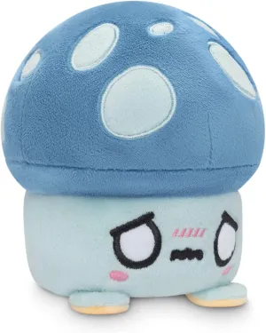 TeeTurtle The Original Reversible Mushroom Plushie Patented Design Sensory Fidget Toy for Stress Relief Happy   Worried Orange   Blue Show Your Mood Without Saying a Word