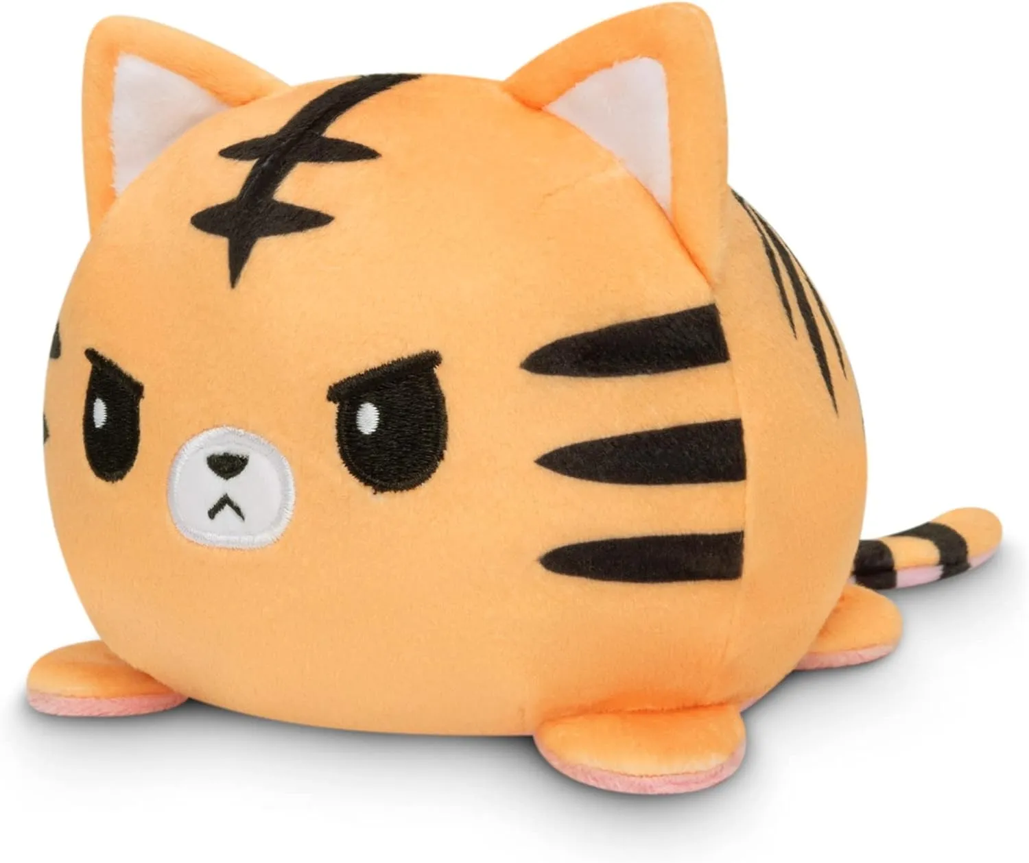 TeeTurtle - The Original Reversible Tiger Plushie - Pride - Orange   Rainbow - Cute Sensory Fidget Stuffed Animals That Show Your Mood!