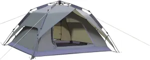 Tent Tent,Pop-up Family Camping Portable Waterproof and Rainproof Ultra Light Backpack Suitable for 3-4 People Color:Gray,Size:240x210x130cm
