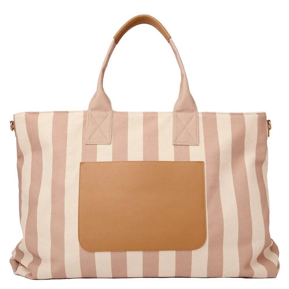 The Big Beach Bag Camel Stripe
