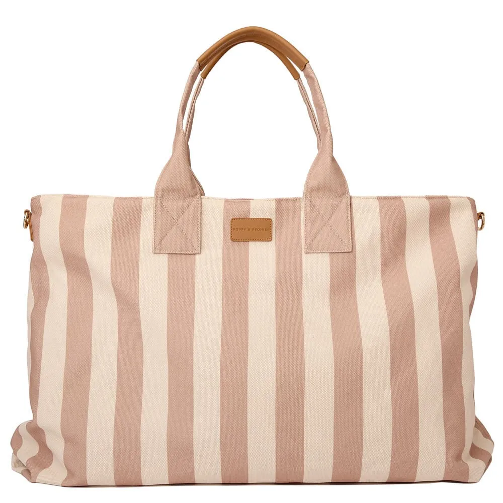The Big Beach Bag Camel Stripe