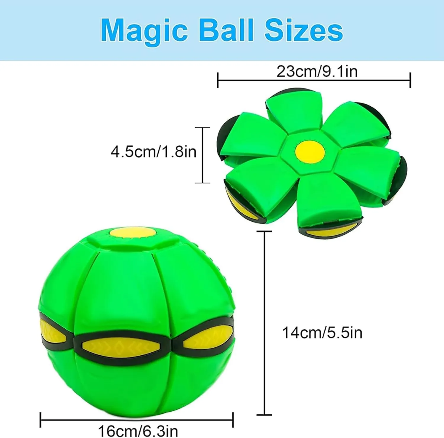 The Doggy Disc Ball, Ancientflow Dog Toy, Ancienflow, Doggie Disc Ball for Small Medium Large Dogs, Doggie Disk Ball with Lights, Portable Pet Toy Doggie Flying Saucer (Green, No Light)