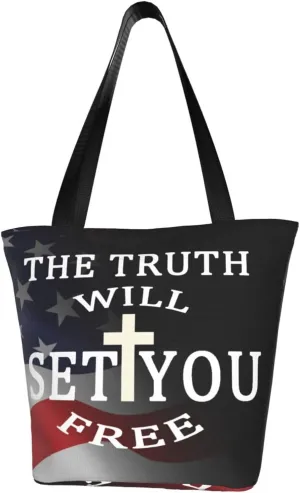 The Truth Will Set You Free Fashion Shoulder Bag Large Capacity For Man Or Woman