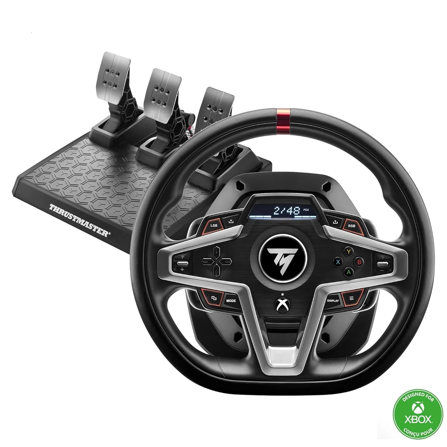 THRUSTMASTER T248X, Racing Wheel and Magnetic Pedals, HYBRID DRIVE, Magnetic Paddle Shifters, Dynamic Force Feedback, Screen with Racing Information (Compatible with XBOX Series X/S, One, PC)