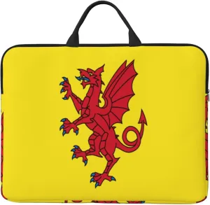 Thuringia flag 14 Inch Laptop Case, Water-Resistant and Shockproof Computer Cases for Laptops，Suitable for Daily Travel