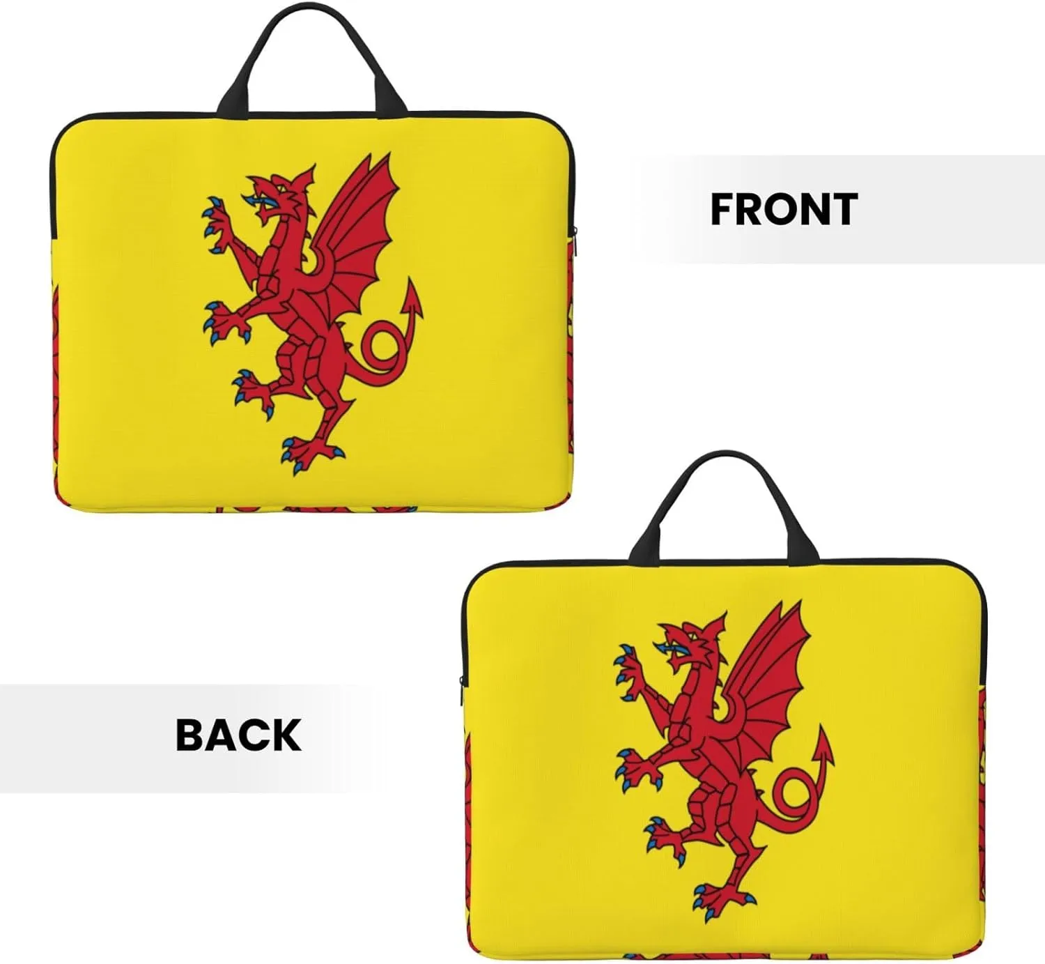Thuringia flag 14 Inch Laptop Case, Water-Resistant and Shockproof Computer Cases for Laptops，Suitable for Daily Travel