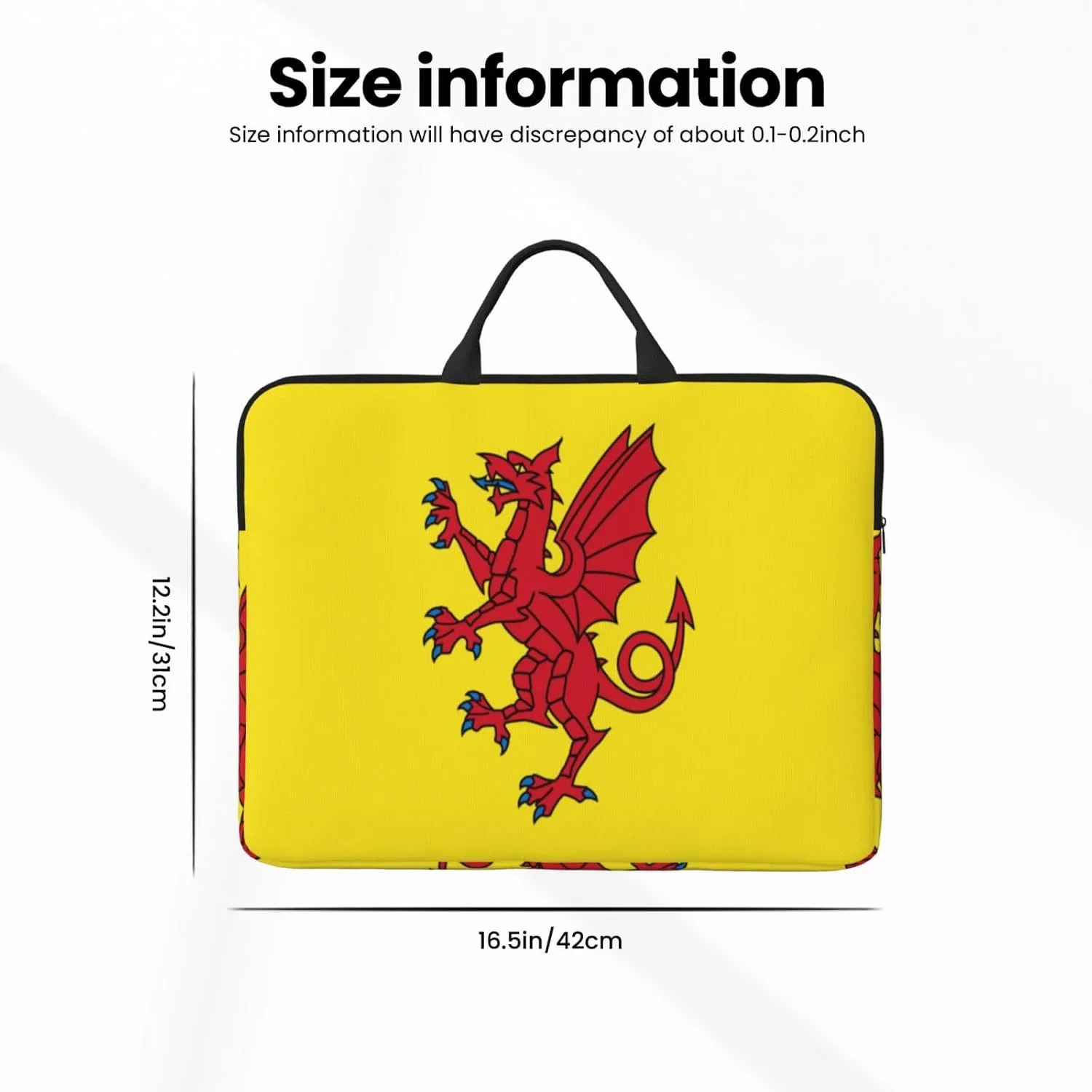 Thuringia flag 14 Inch Laptop Case, Water-Resistant and Shockproof Computer Cases for Laptops，Suitable for Daily Travel
