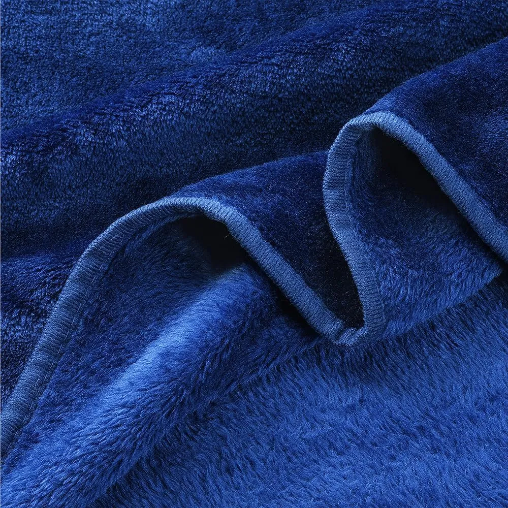 Tirrinia Travel Portable Blanket with Feet Airplane Office Poncho 4 in 1 Zippered Front Pocket Premium Cozy Fleece Blankets with Built-in Bag