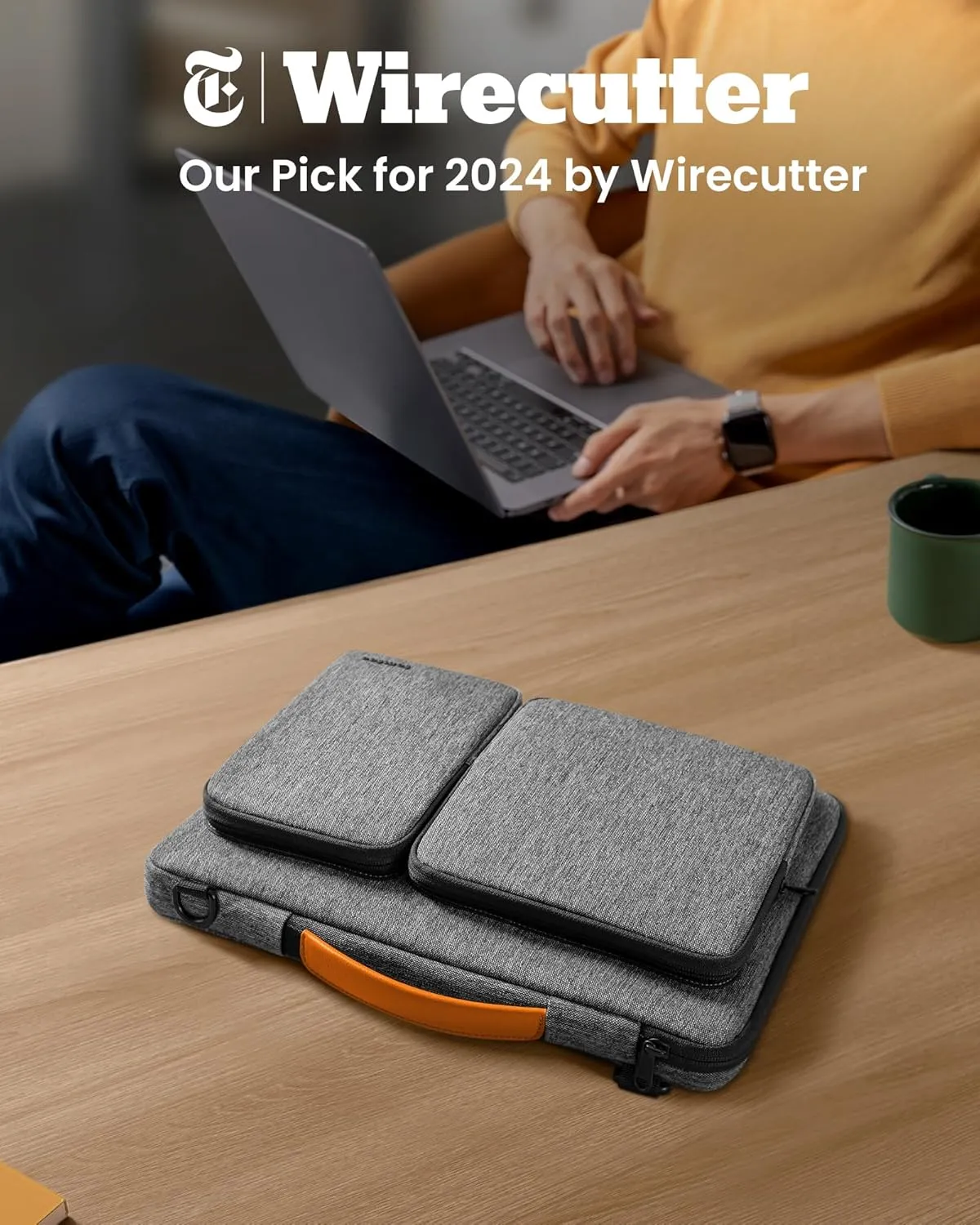 tomtoc Laptop Shoulder Bag for 14 Inch MacBook Pro M4/M3/M2/M1 Pro/Max 2024-2021, 13.5-14.4 Surface Laptop 6/5/Studio 2, Surface Book 3, 360 Protective Case Fit Asus VivoBook