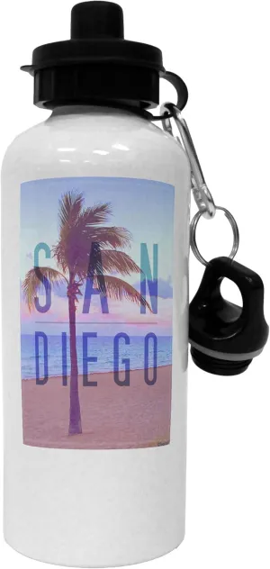 TOOLOUD San Diego Beach Filter Aluminum 600ml Water Bottle - White