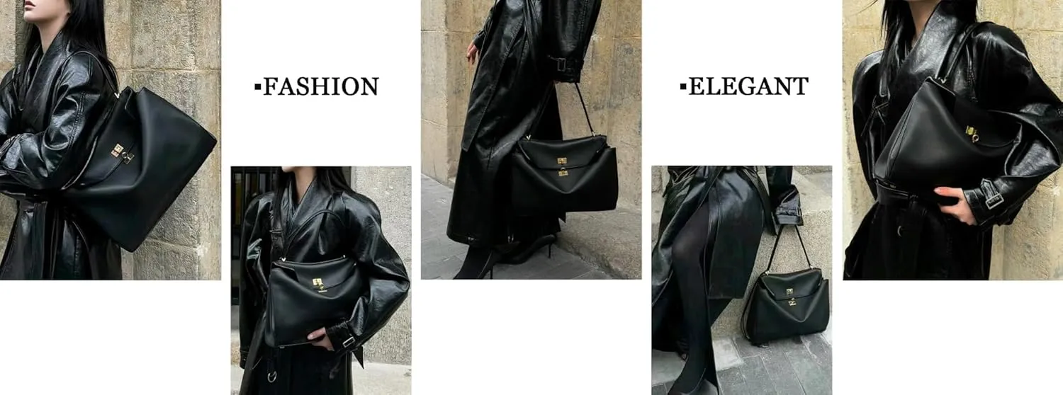 Tote Bag for Women, Genuine Leather Top Handle Handbag, Large Capacity Fashion Shoulder, Commuter, Crossbody, Hobo.