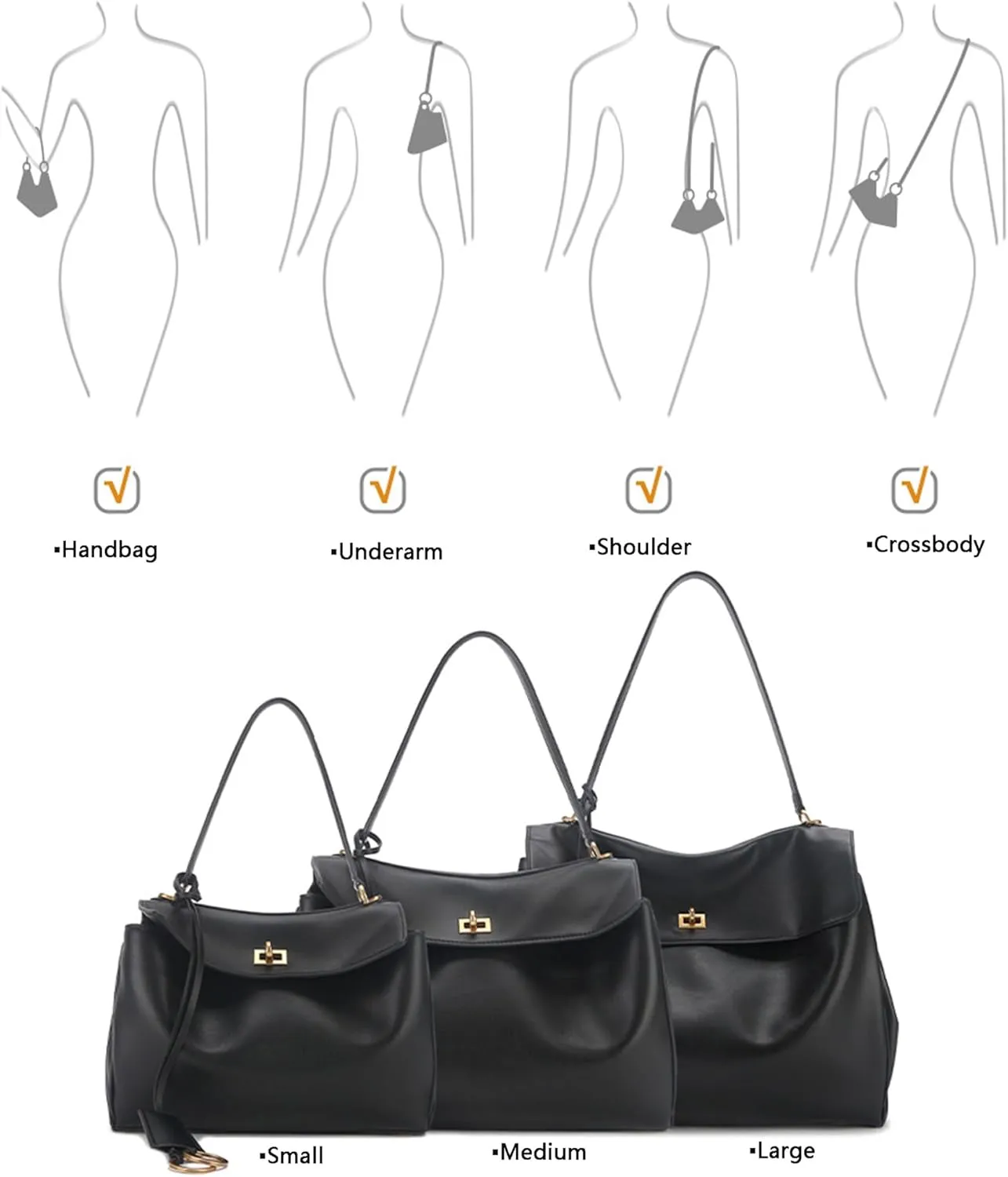 Tote Bag for Women, Genuine Leather Top Handle Handbag, Large Capacity Fashion Shoulder, Commuter, Crossbody, Hobo.