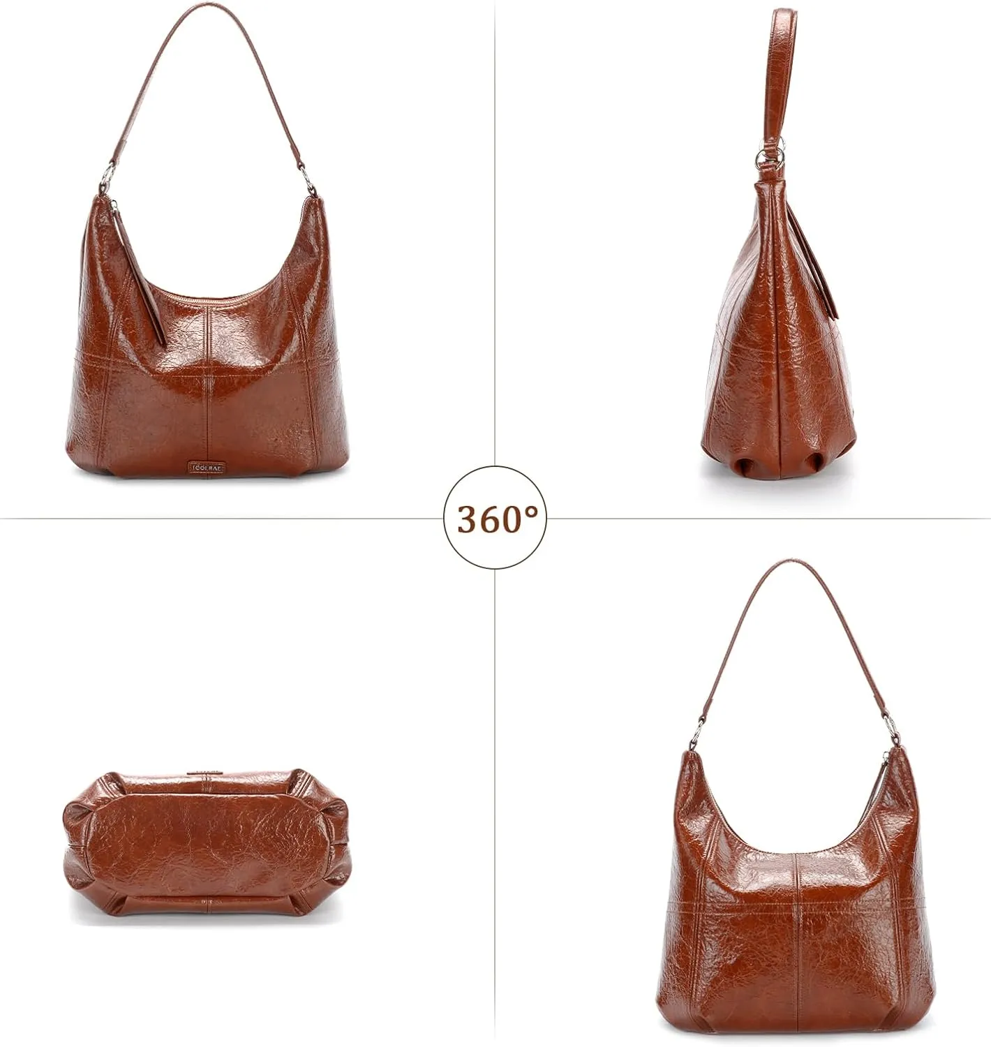 Tote Bag for Women Work Large Vegan Leather Slouchy Hobo Bags With Zipper Ladies Travel Weekender Bag