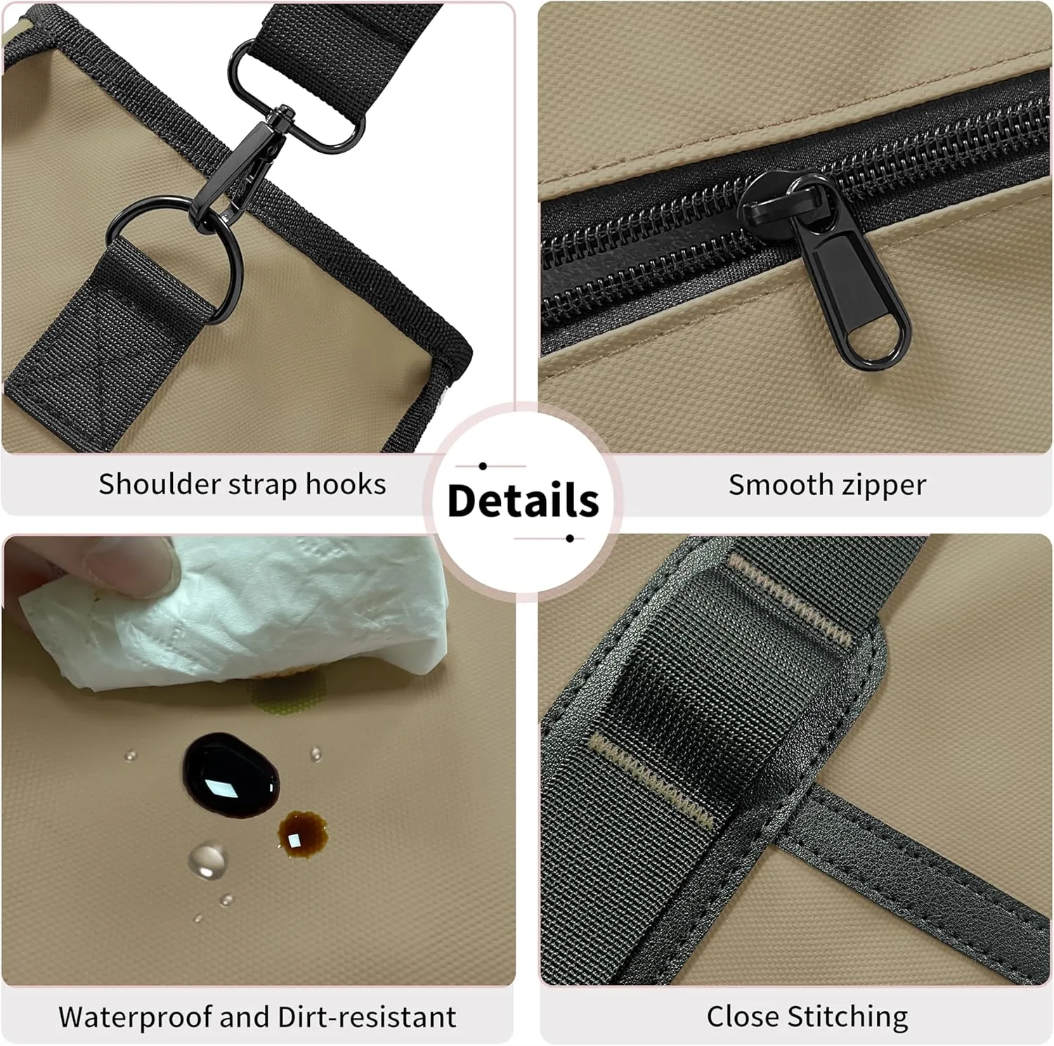 Tote Bag for Women,Utility Large Work Tote Bag with Reinforced Pockets, Waterproof Nurse Bag,for Travel,Teacher