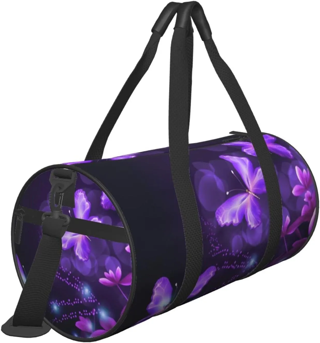 Travel Bag For Women,Lovely Purple Print Personal Item Duffle Bags,Weekend Travel Duffel Tote Bag,Travel Sport Gym Bag For Men,Airplane Travel Essentials For Flying