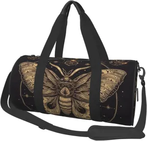 Travel Bag For Women,Moth Print Personal Item Duffle Bags,Weekend Travel Duffel Tote Bag,Travel Sport Gym Bag For Men,Airplane Travel Essentials For Flying