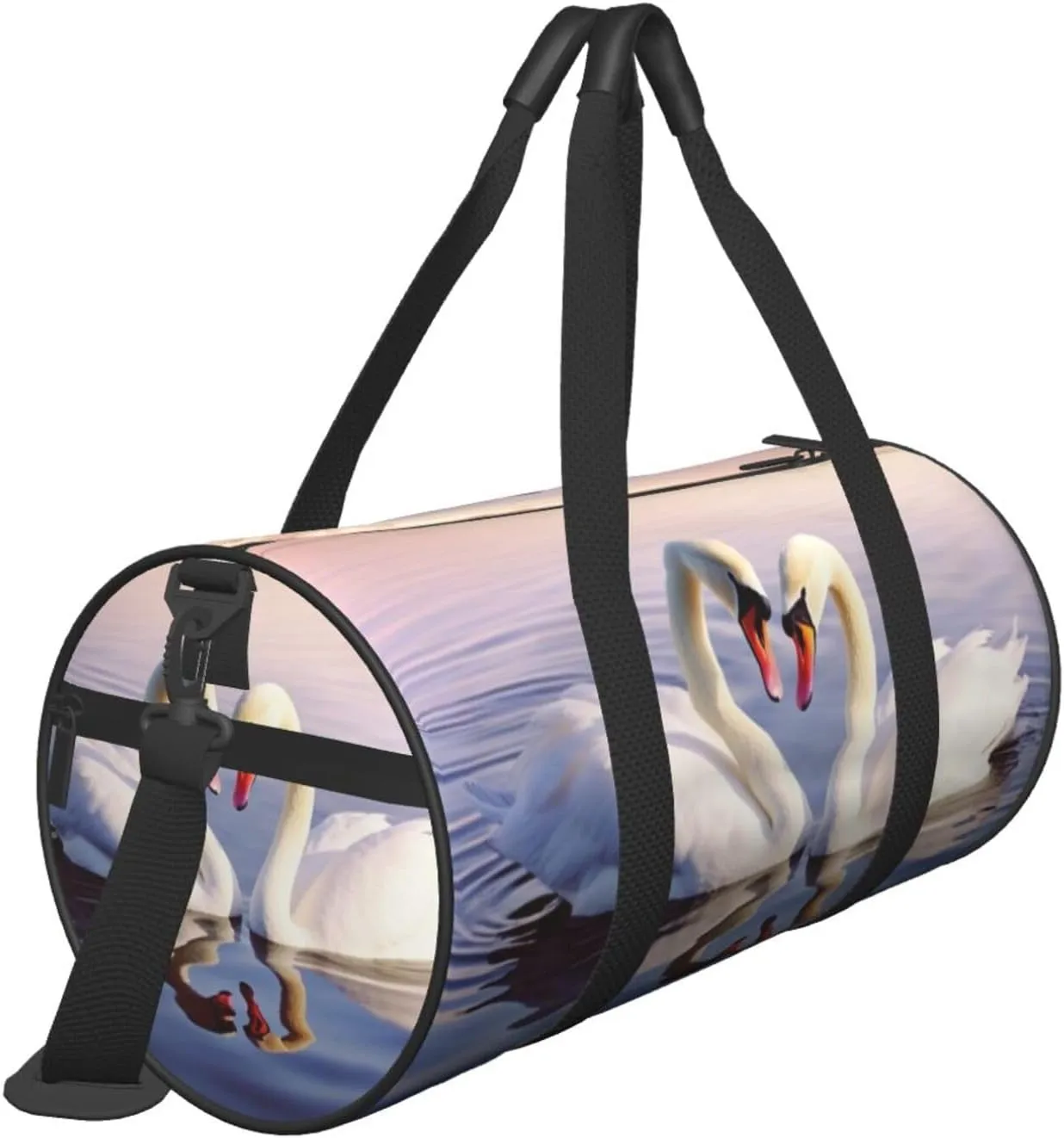 Travel Bag For Women,Swan Heart Print Personal Item Duffle Bags,Weekend Travel Duffel Tote Bag,Travel Sport Gym Bag For Men,Airplane Travel Essentials For Flying