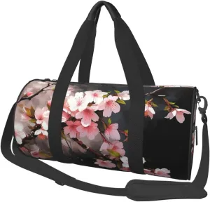 Travel Bag For Women,Tempting Cherry Blossoms Print Personal Item Duffle Bags,Weekend Travel Duffel Tote Bag,Travel Sport Gym Bag For Men,Airplane Travel Essentials For Flying