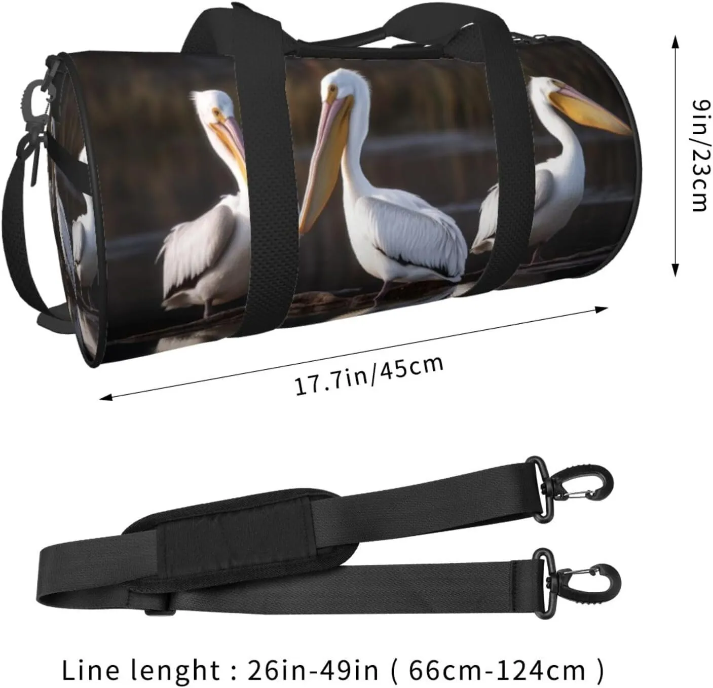 Travel Bag For Women,Three Pelicans Print Personal Item Duffle Bags,Weekend Travel Duffel Tote Bag,Travel Sport Gym Bag For Men,Airplane Travel Essentials For Flying
