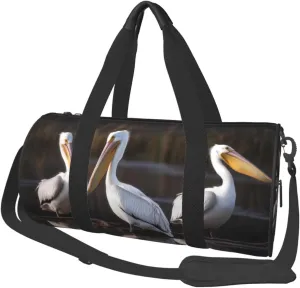 Travel Bag For Women,Three Pelicans Print Personal Item Duffle Bags,Weekend Travel Duffel Tote Bag,Travel Sport Gym Bag For Men,Airplane Travel Essentials For Flying