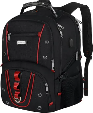 Travel Laptop Backpack,17.3 Inch Extra Large Capacity College bags with USB Charging Port,TSA Friendly Business RFID Anti Theft Pocket,Durable Heavy Duty Big Computer bag Backpack for Men