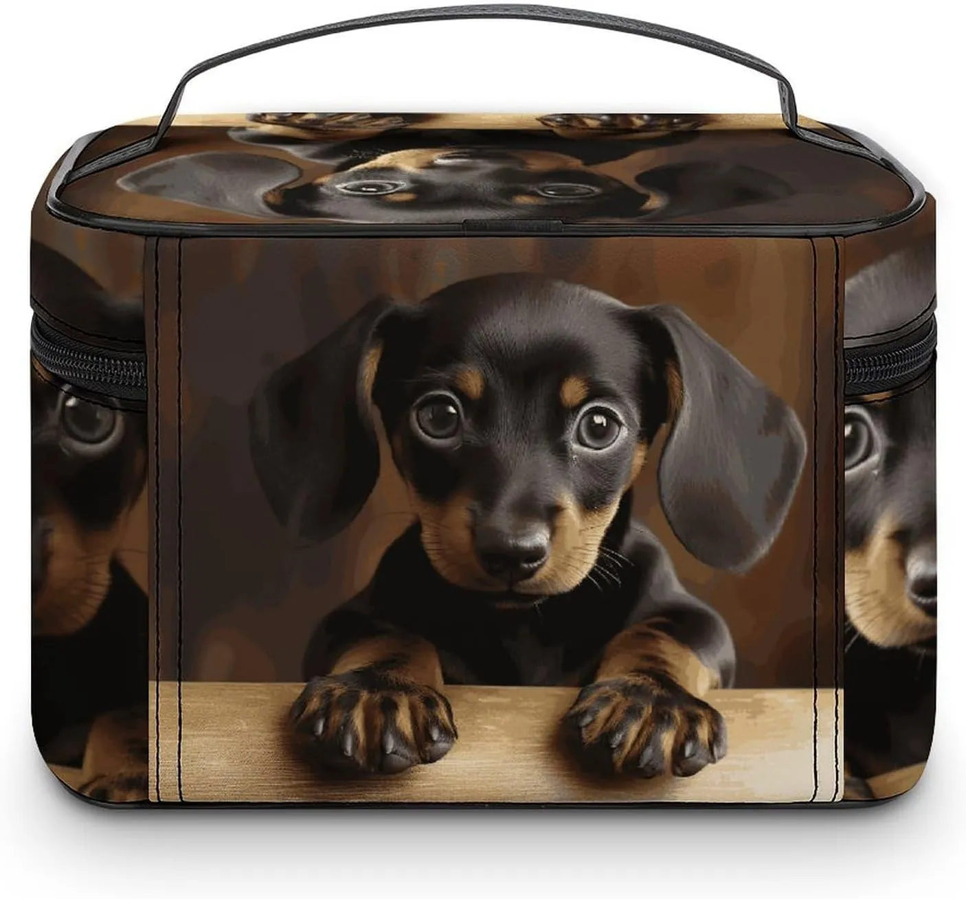 Travel Toiletry Bag for Women And Men,Dog Dachshund Toiletry Organizer, Makeup Bag Travel Organizer for Shampoo,Toiletries
