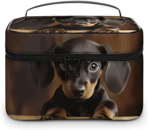 Travel Toiletry Bag for Women And Men,Dog Dachshund Toiletry Organizer, Makeup Bag Travel Organizer for Shampoo,Toiletries