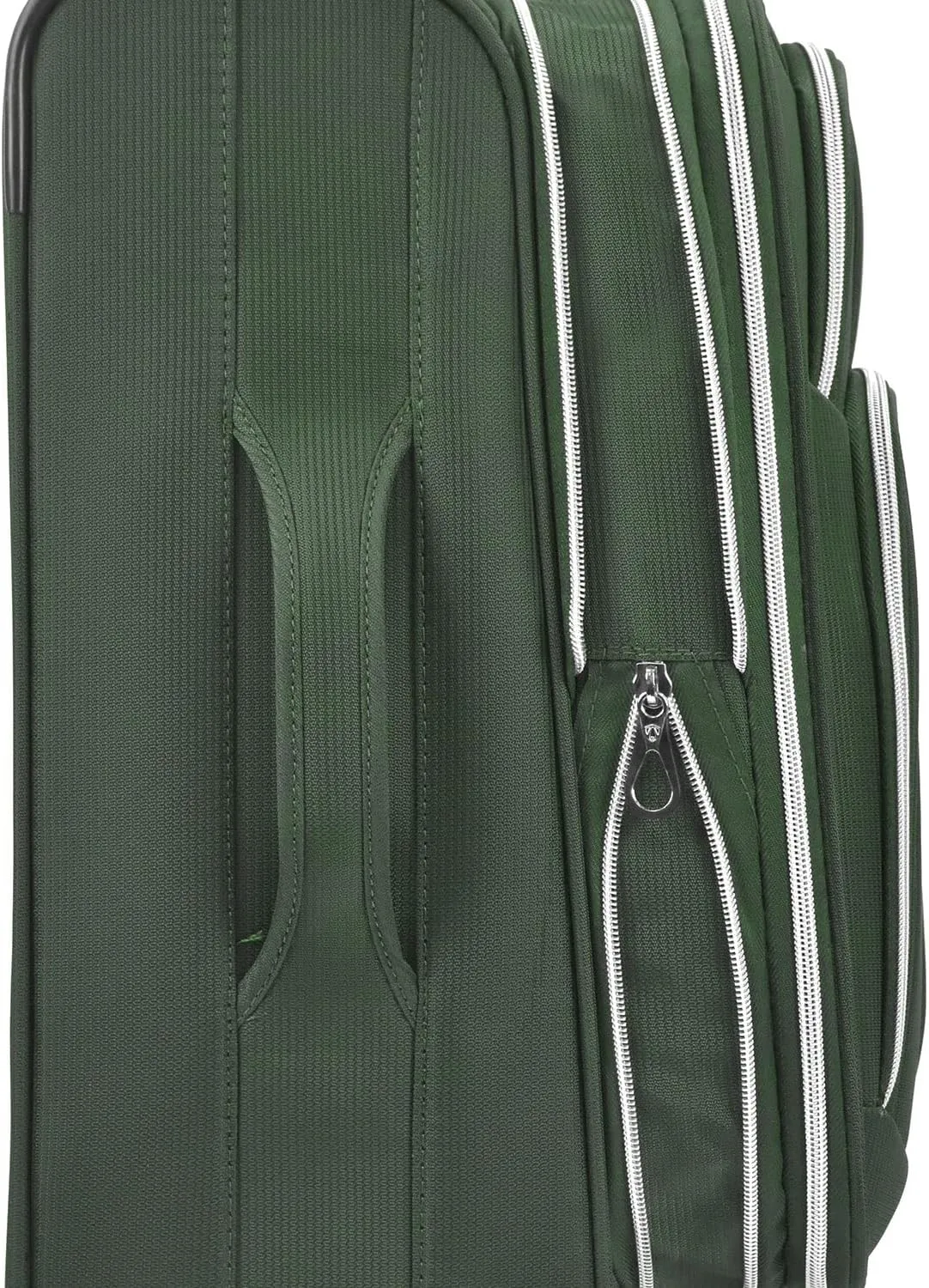 Traveler's Choice Lares Softside Expandable Luggage with Spinner Wheels, Green, Checked 30-Inch