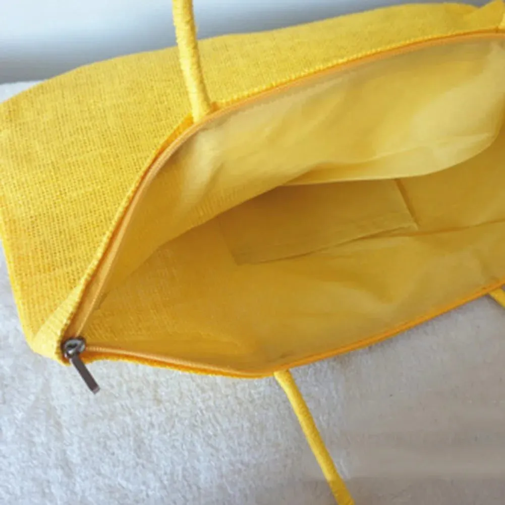 Trendy Large Straw Beach Bag for Women