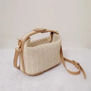 Trendy Straw Woven Bucket Bag
