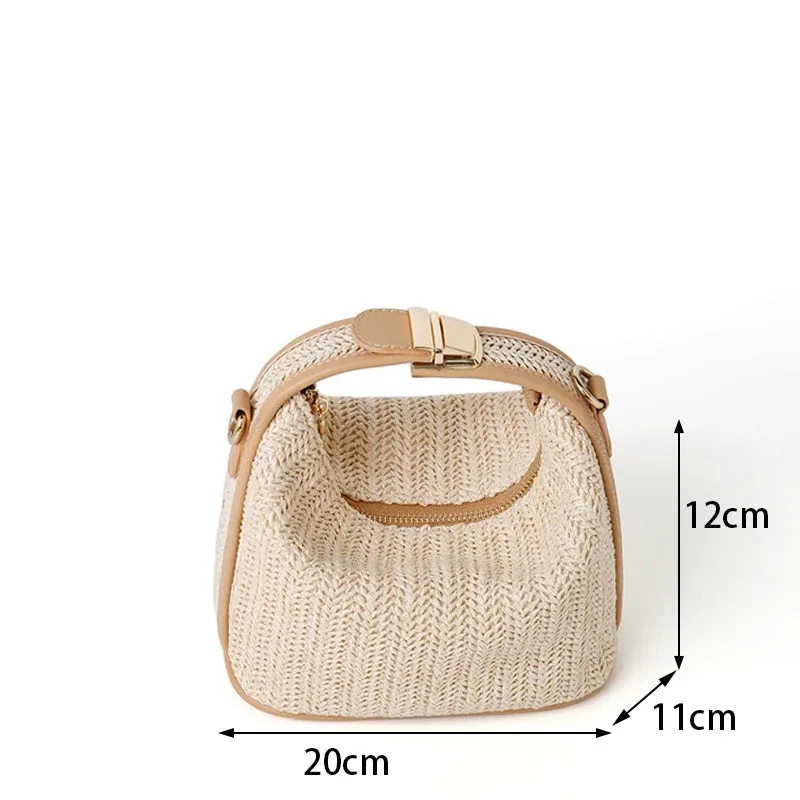 Trendy Straw Woven Bucket Bag