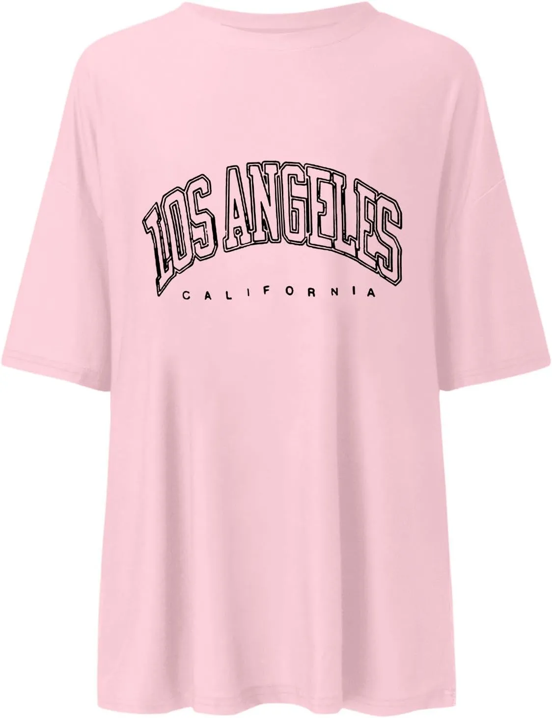 Trendy Tunic Tops for Women 2025 Los Angeles California Gym Cute Loose Fit Long Tee Shirts Going Out Oversized Summer
