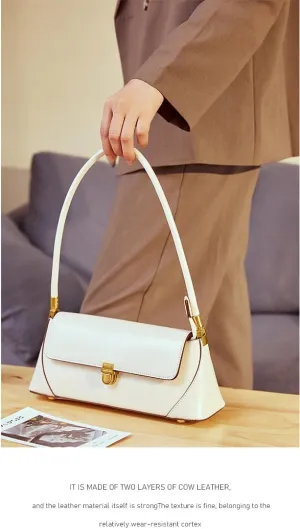 Trendy Women's Leather Shoulder Bag - Stylish French Underarm Handbag