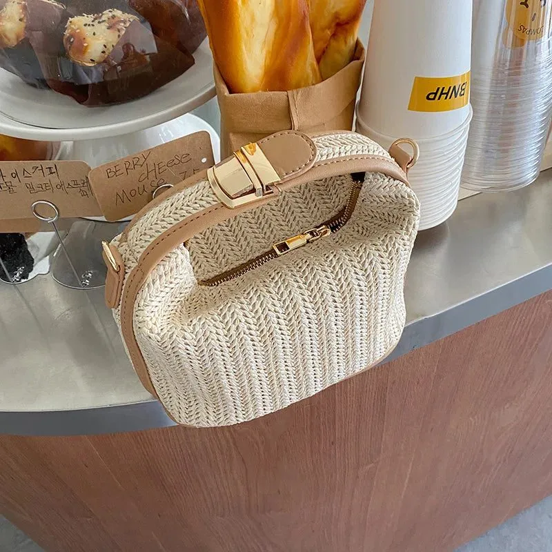 Trendy Woven Straw Handbag for Summer