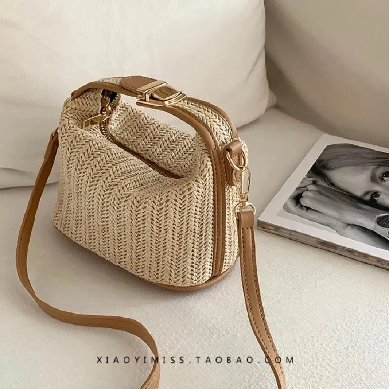 Trendy Woven Straw Handbag for Summer
