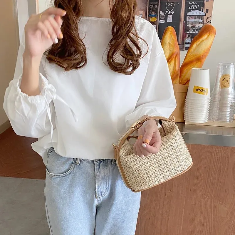 Trendy Woven Straw Handbag for Summer