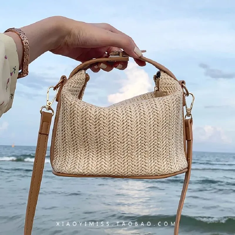 Trendy Woven Straw Handbag for Summer